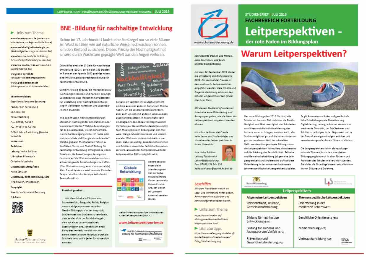Bild und Link zu Studienbrief Leitperspektiven 