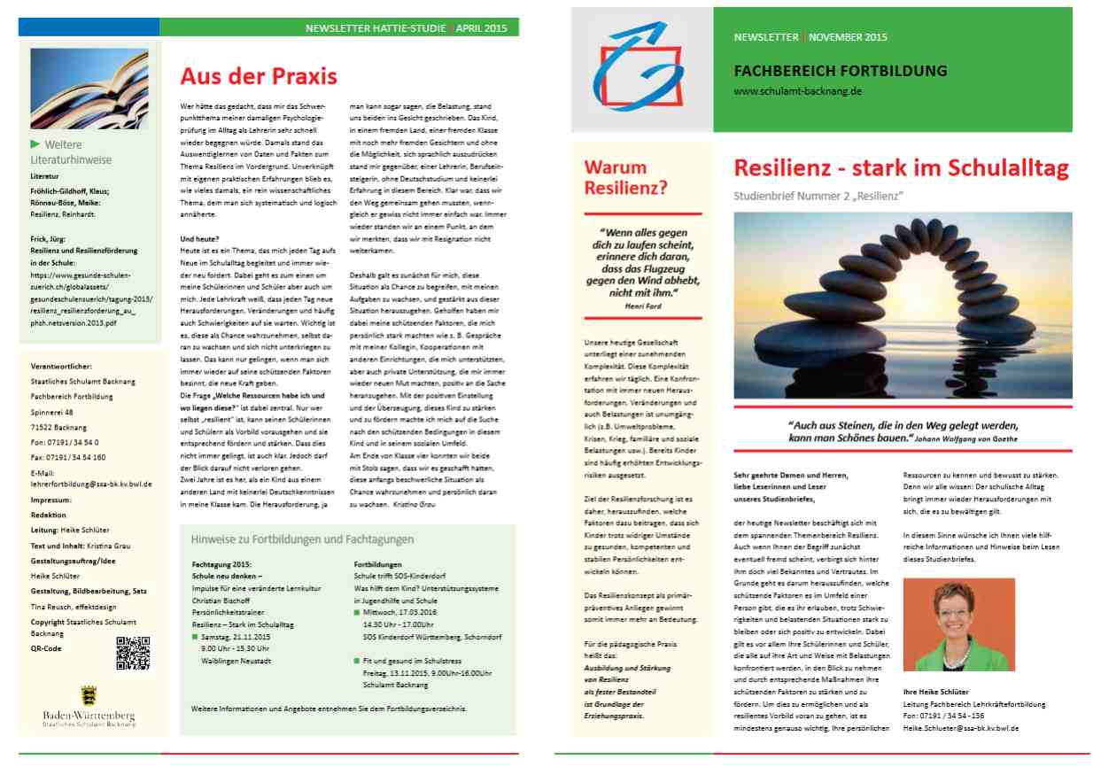 Bild und Link zu Studienbrief Resilienz