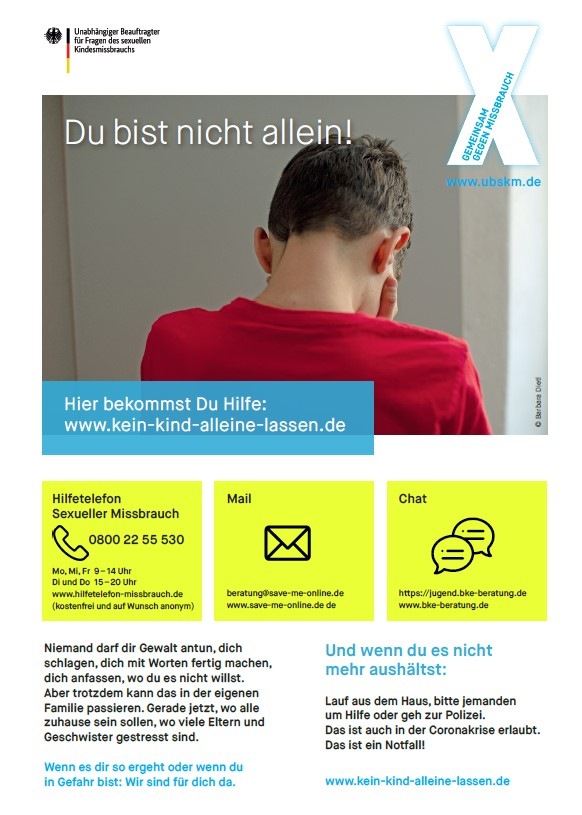Bild von Plakat "Du bist nicht allein"